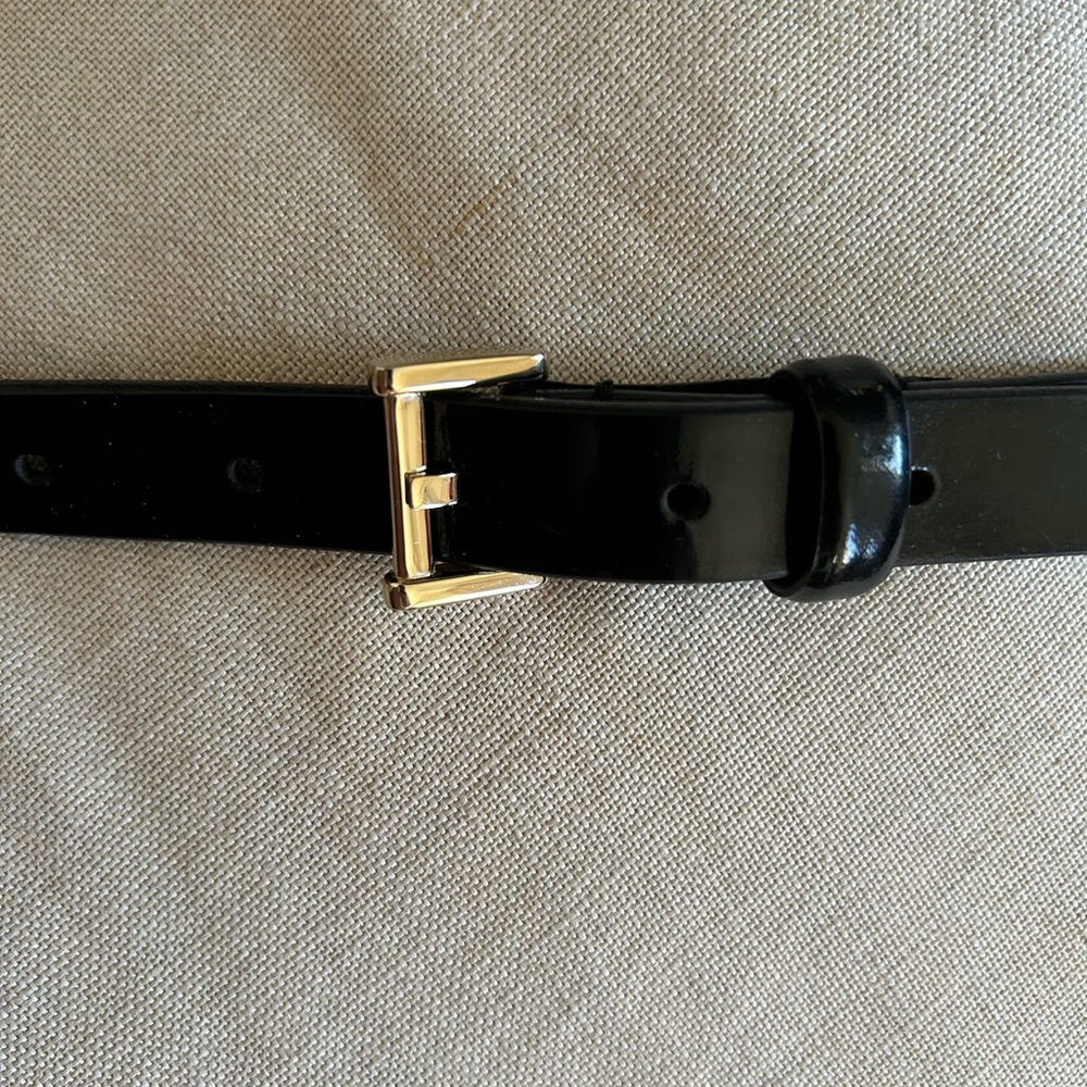 Jil Sander Women’s Black Pantent Leather Belt
